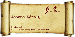 Jancsa Károly névjegykártya