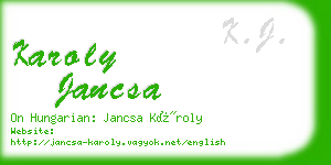 karoly jancsa business card